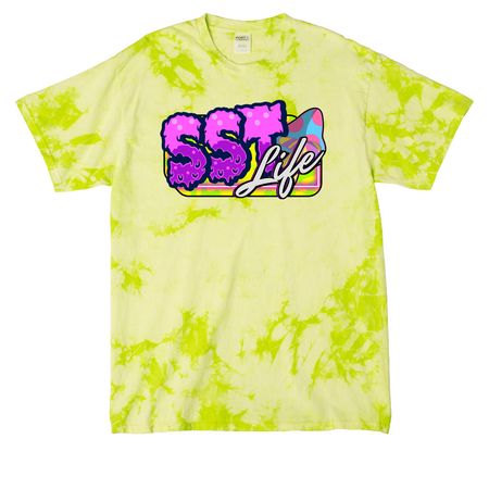 SSTLife - Mush Baby Vibes, a Lemon Lime Crystal Tie Dye Tee