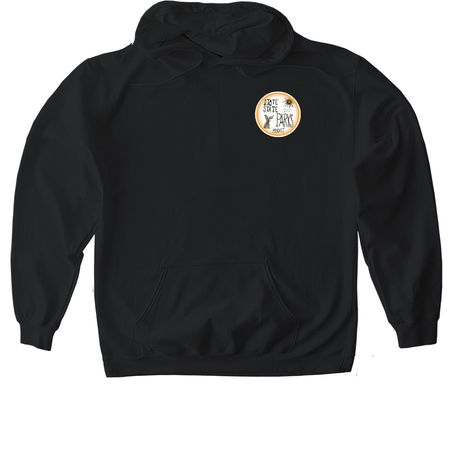 logo front and back, a Black Gildan Softstyle Pullover Hoodie