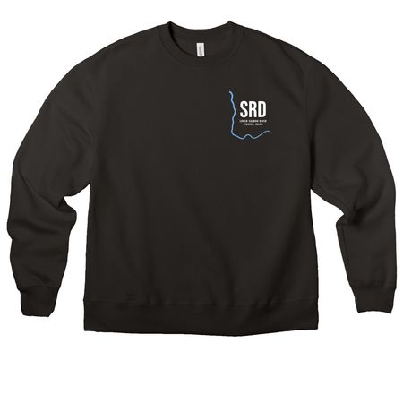 SRD "Fish Splash & River" Shirt & Sweatshirt, a Black Premium Heavyweight Crewneck Sweatshirt
