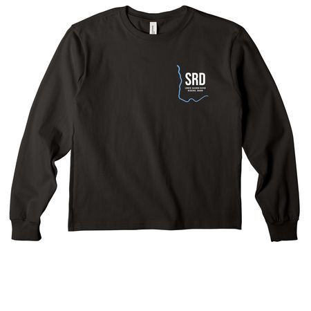 SRD "Fish Splash & River" Shirt & Sweatshirt, a Black Youth Heavyweight Long Sleeve Tee