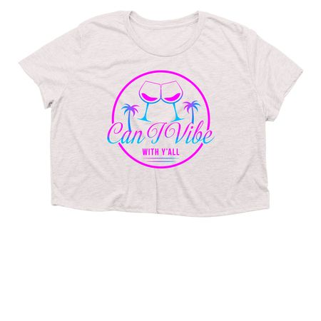 Women's Collection, a Heather Dust Women?s Flowy Cropped Tee