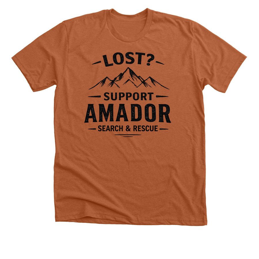 Lost? T-Shirt, one-sided, a Heather Autumn Premium Unisex Tee