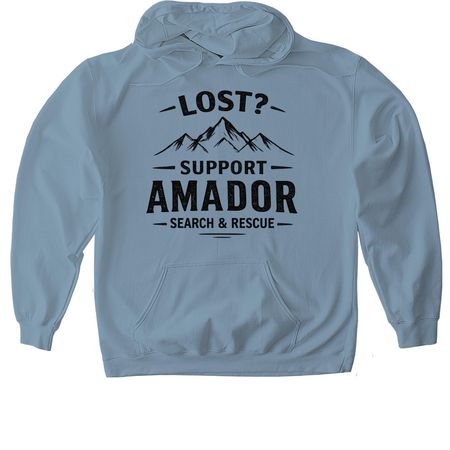 Lost? T-Shirt, one-sided, a Stone Blue Gildan Softstyle Pullover Hoodie