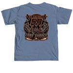 Cords Merch, a Blue Jean Comfort Colors Unisex Tee (back-view)