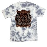Cords Merch, a Grey Crystal Tie Dye Tee (back-view)