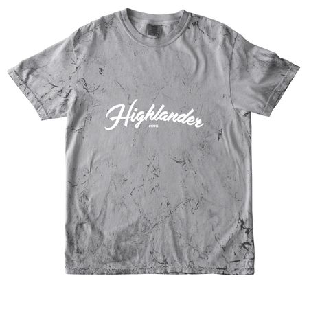 Highlander CEDH OG Logo, a Smoke Comfort Colors Colorblast Tee