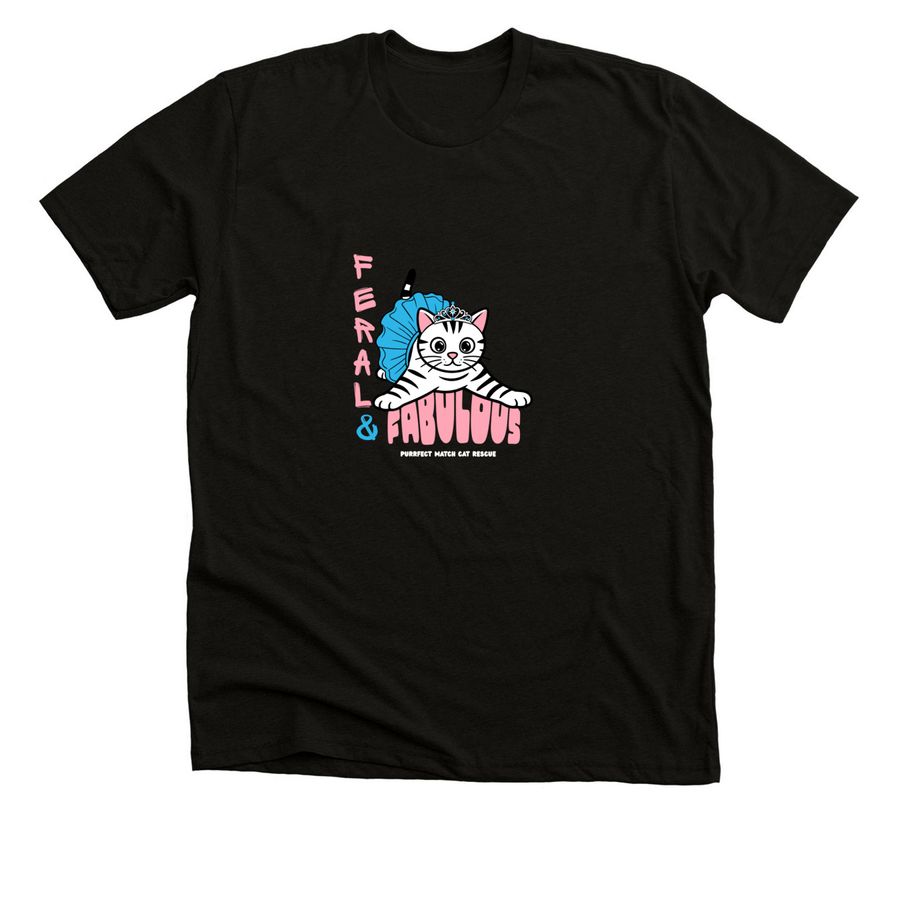 Feral & Fabulous, a Black Heather Premium Unisex Tee