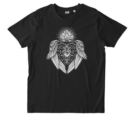 Wings: Burning Hearts 2, a Black Stanley/Stella Unisex Rocker Tee