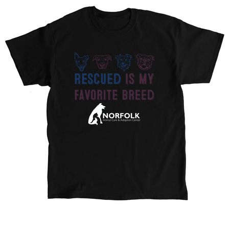 Rescued is my favorite breed, a Black Classic Unisex Tee