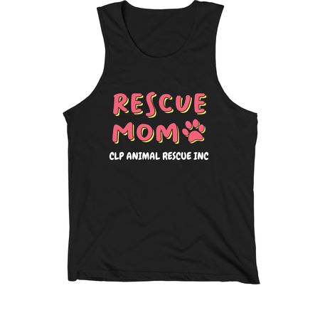 rescue mom tank, a Black Premium Cotton Tank