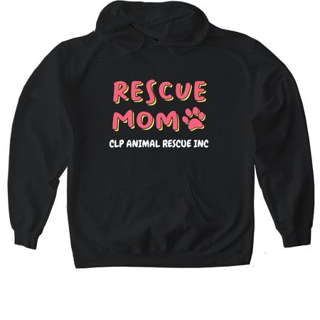 rescue mom tank, a Black Gildan Softstyle Pullover Hoodie