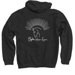 BHE Apparel, a Black Pullover Hoodie (back-view)