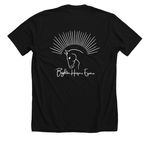 BHE Apparel, a Solid Black Blend Premium Unisex Tee (back-view)