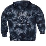BHE Apparel, a Black Tie Dyed Pullover Hoodie (back-view)