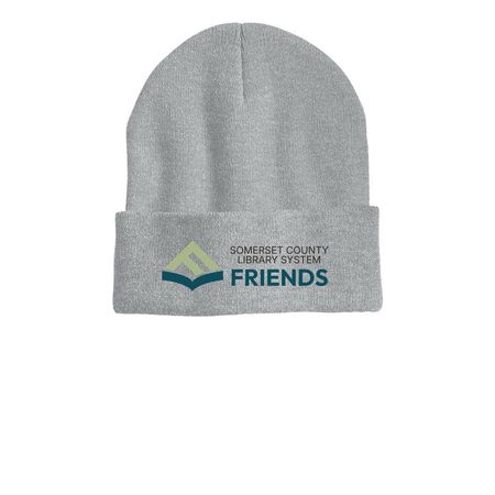 SCLS Beanie, a Heather Grey Printed Cuffed Beanie