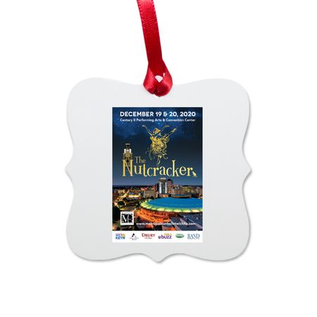 2020 Nutcracker Ornament, a White Aluminum Square Ornament