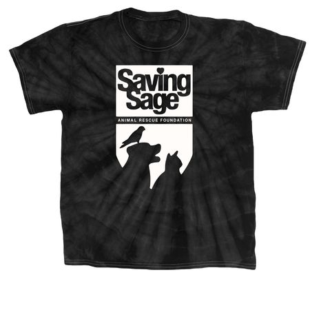 Saving Sage, a Black Classic Tie Dye Tee