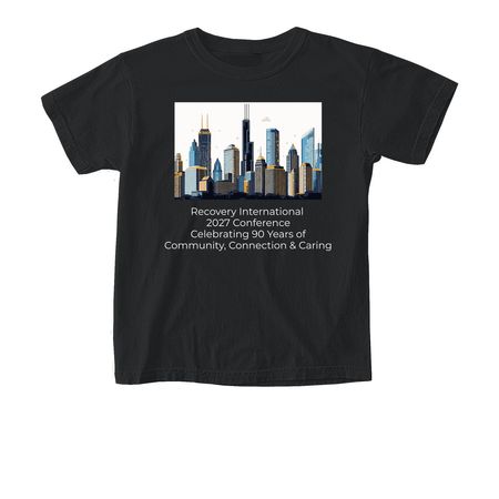 RI's 2027 Chicago Conference, a Black Comfort Colors Youth Tee