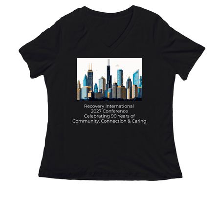 RI's 2027 Chicago Conference, a Black Women's Relaxed V-Neck Tee