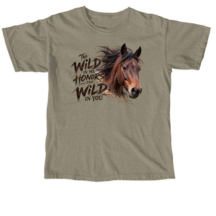 The Wild In Me Honors The Wild In You, a Sandstone Comfort Colors Unisex Tee