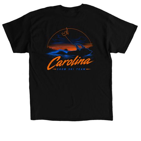 Jump Orange Boat, a Black Classic Unisex Tee
