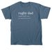 Rugby Dad T-Shirt, a Indigo Blue Classic Unisex Tee