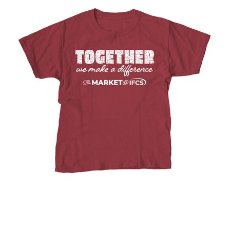 Together We Make a Difference - Market @ IFCS, a Cardinal Red Youth Unisex Tee