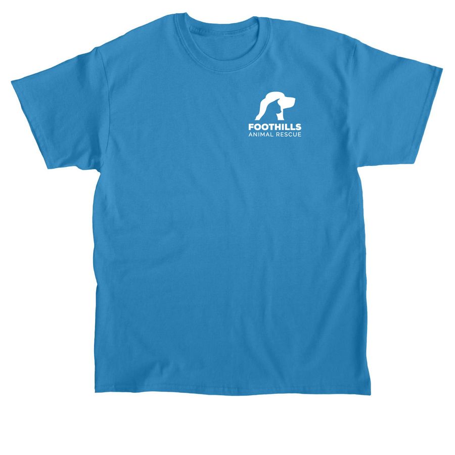 Daisy's Rescued Goods - White Logo, a Sapphire Classic Unisex Tee