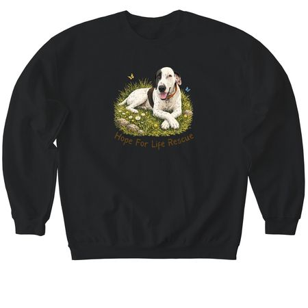 Meet Pearl, a Black Softstyle Crewneck Sweatshirt