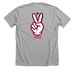 IRKA ?Saving Rhinos? Campaign, a Athletic Heather Premium Unisex Tee (back-view)