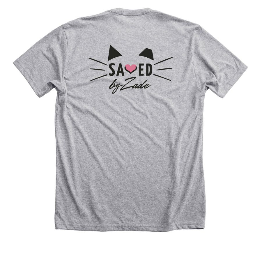 Cats > Humans, a Athletic Heather Premium Unisex Tee (back-view)