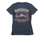 Breast Cancer T-shirt, a Midnight Navy Women's Slim Fit Tee (back-view)