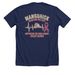 Breast Cancer T-shirt, a Solid Navy Blend Premium Unisex Tee (back-view)