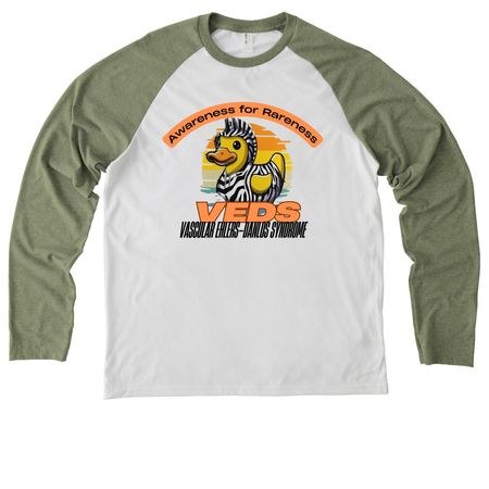 2025 Adventuresinlove4Andie Memorial Event, a Olive You Green/ Bright White Allmade Eco Triblend Colorblock Raglan Long Sleeve Tee