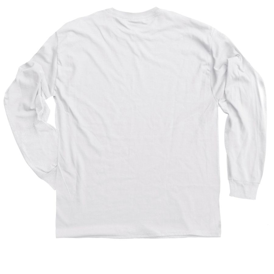 Jesus & Justice&nbsp;, a White Classic Long Sleeve Tee (back-view)