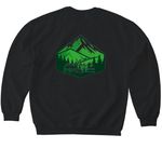 Mountaineer Gear!, a Black Softstyle Crewneck Sweatshirt (back-view)