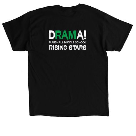 Dramatic by Nature - Rising Stars Edition, a Black Classic Unisex Tee (back-view)
