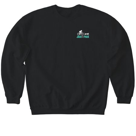 Jack and the Pack logo, a Black Softstyle Crewneck Sweatshirt