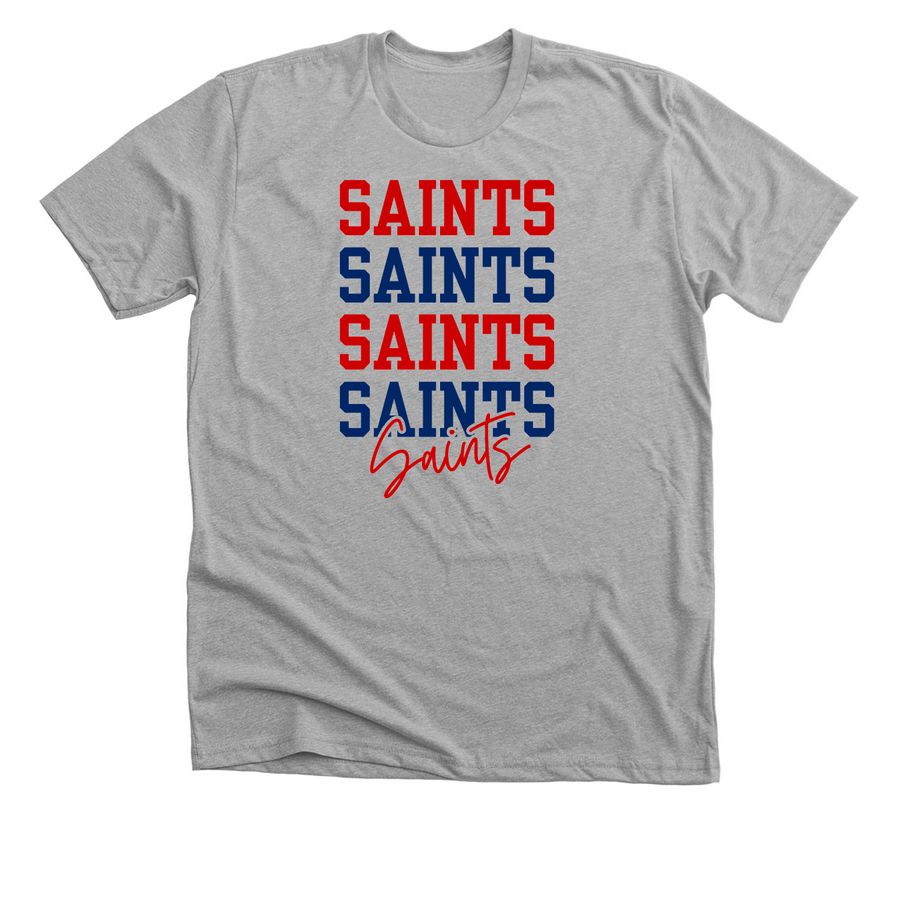 When The Saints Go Marchin' In, a Athletic Heather Premium Unisex Tee