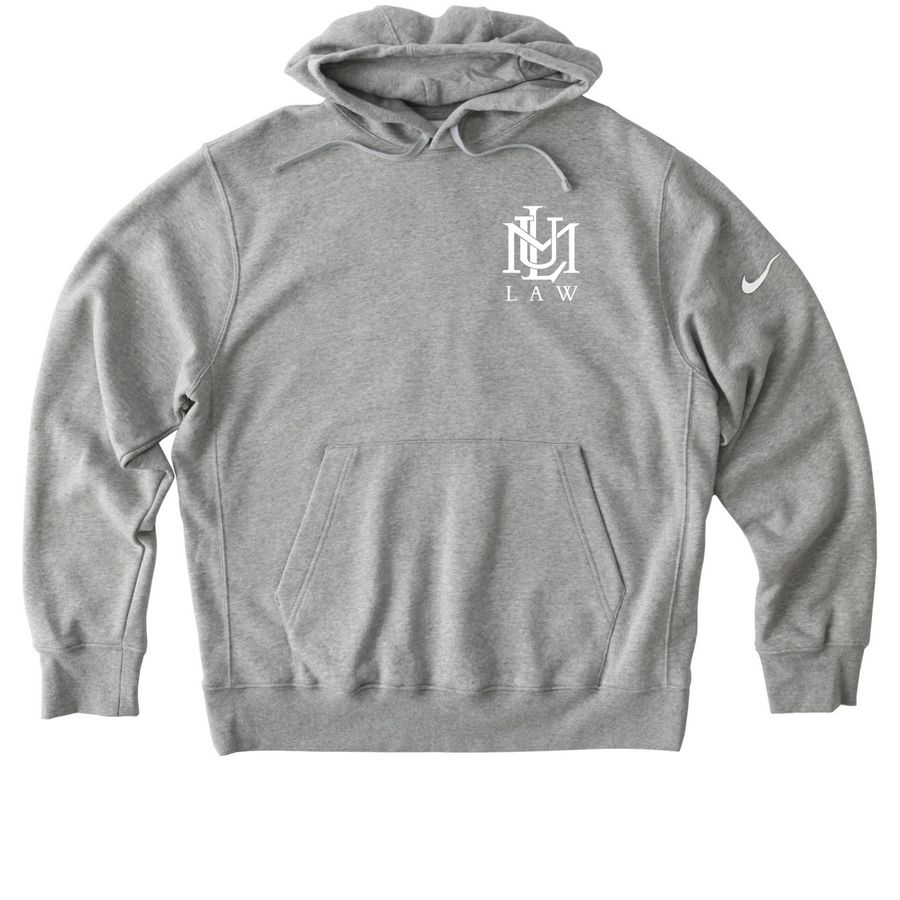 LMU DSOL Nike Fleece, a Dark Grey Heather Nike Club Fleece Pullover Hoodie