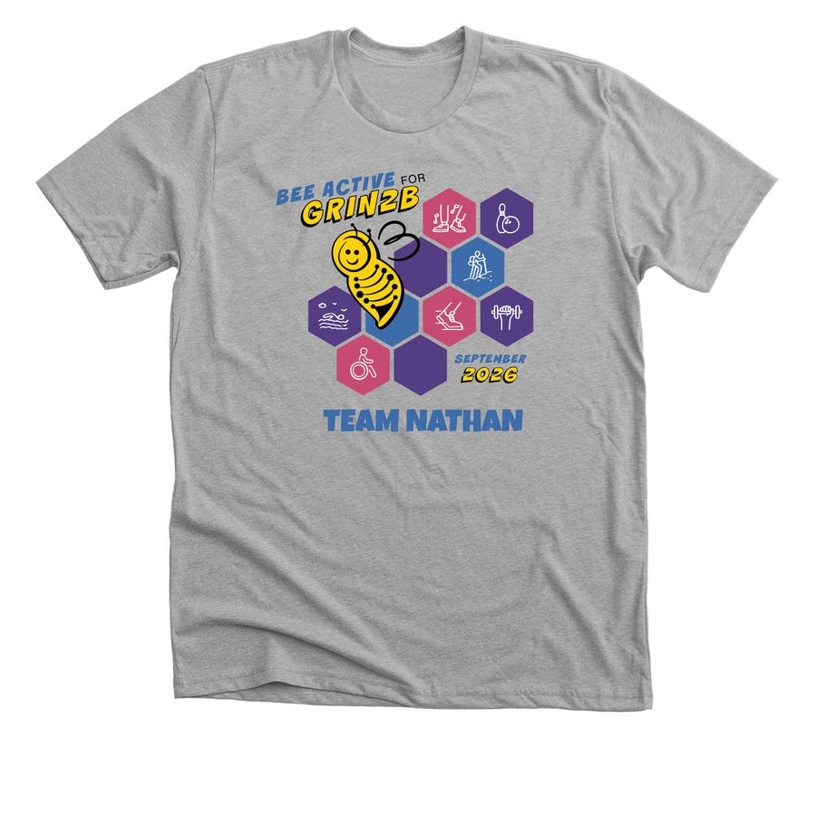 Go Nathan, a Athletic Heather Premium Unisex Tee