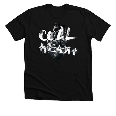 Coal Heart (No Borders), a Solid Black Blend Premium Unisex Tee