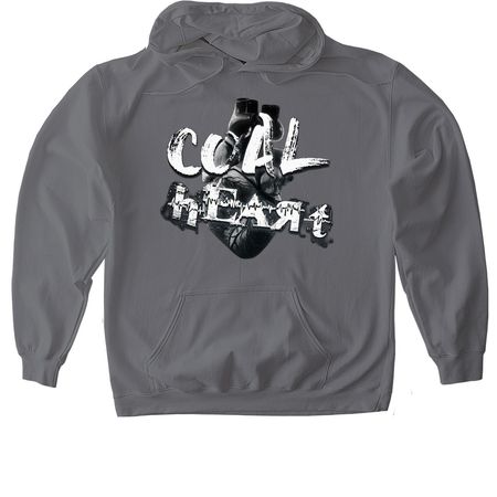 Coal Heart (No Borders), a Charcoal Gildan Softstyle Pullover Hoodie