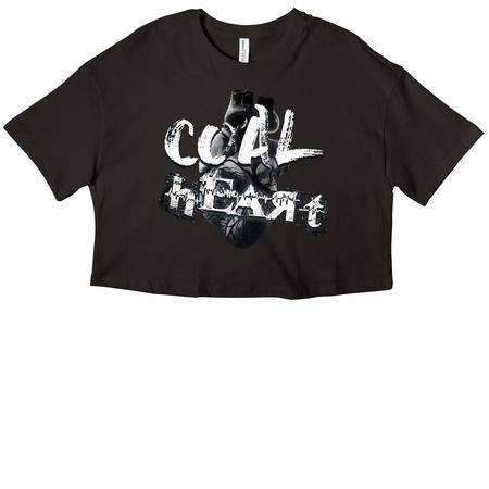 Coal Heart (No Borders), a Black Women?s Cropped Cotton Tee