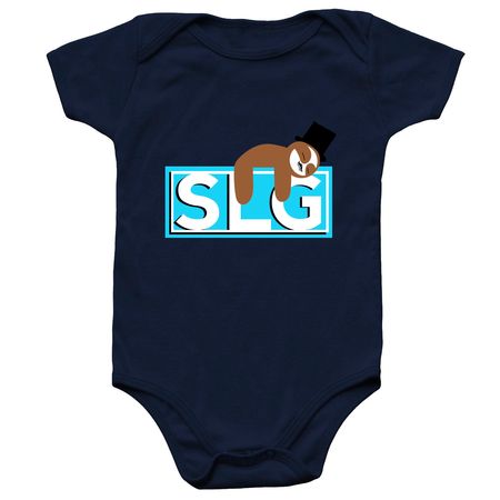 SLG Open Baby Onesie, a Navy Infant Onesie