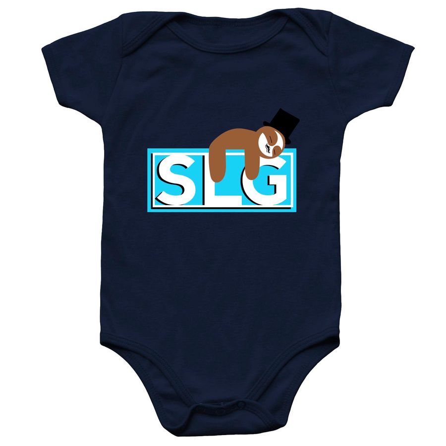 SLG Open Baby Onesie, a Navy Infant Onesie