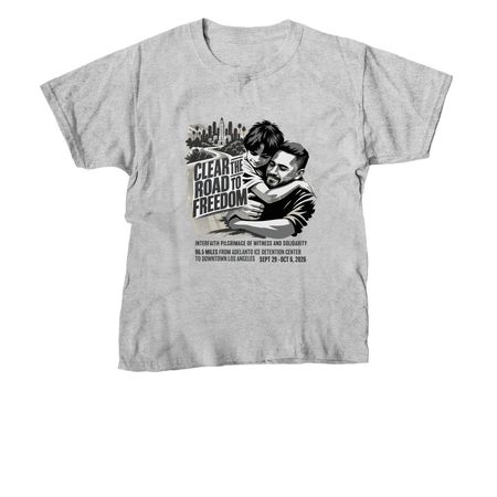 Clear the Road to Freedom B&W&nbsp;, a Sport Grey Youth Unisex Tee