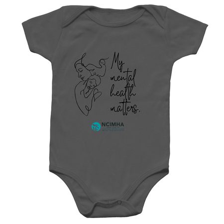 NCIMHA Onsie, a Charcoal Infant Onesie