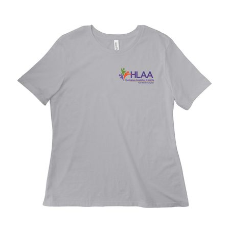 HLAA Fort Worth, a Solid Athletic Grey Women?s Relaxed Cotton Tee