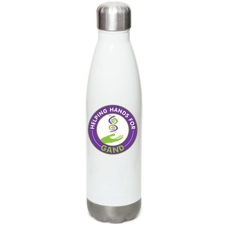 Hydrate for Hope, a White Stainless Steel Water Bottle
